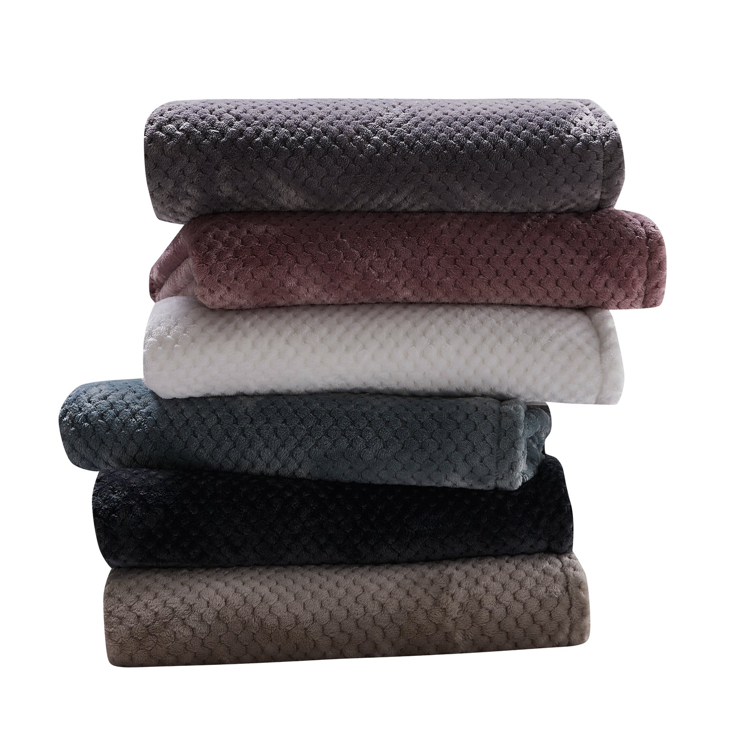 500 Series Classic Textured Oversized Throw - Stone