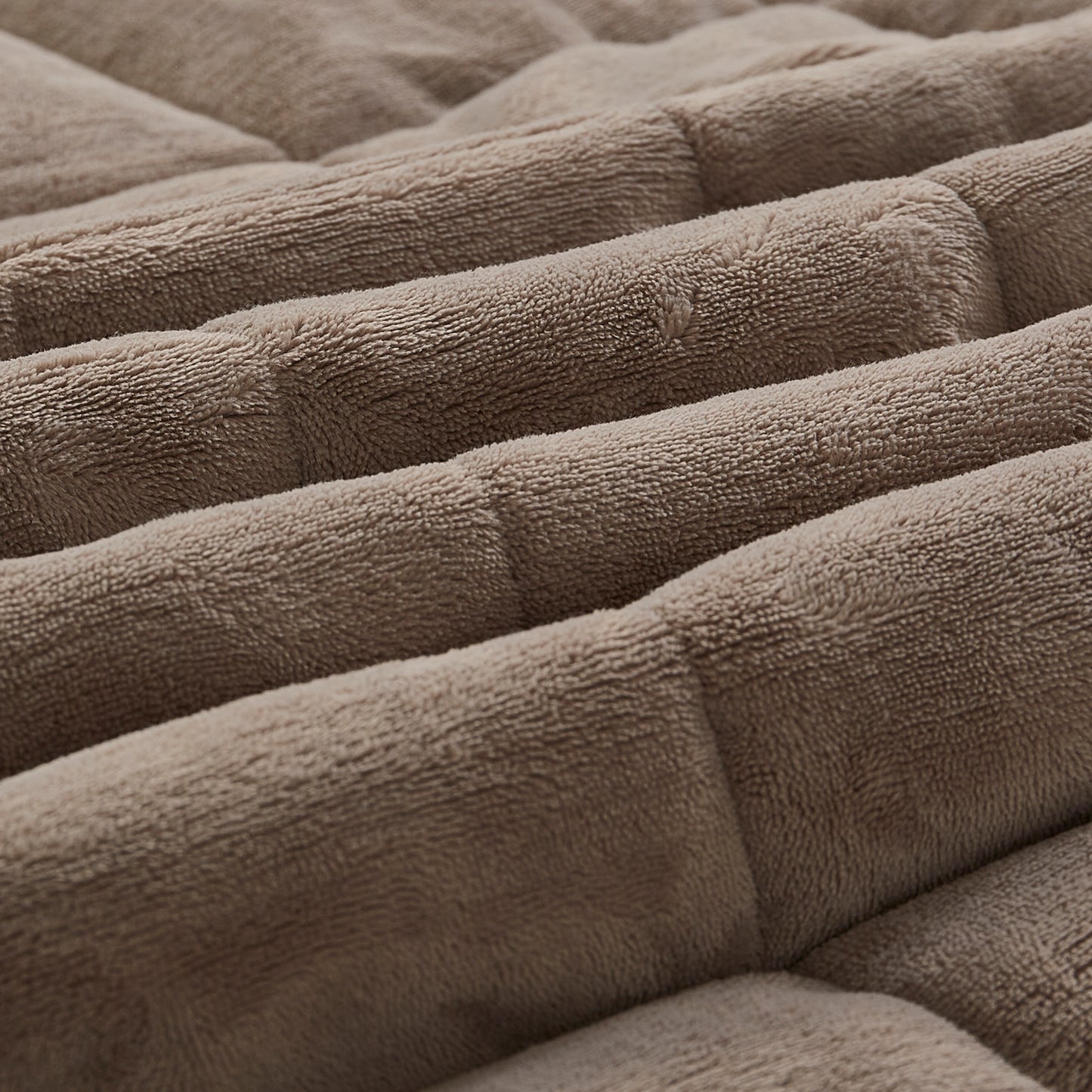 Weighted Blanket with Premium Glass Beads 10lbs - Taupe