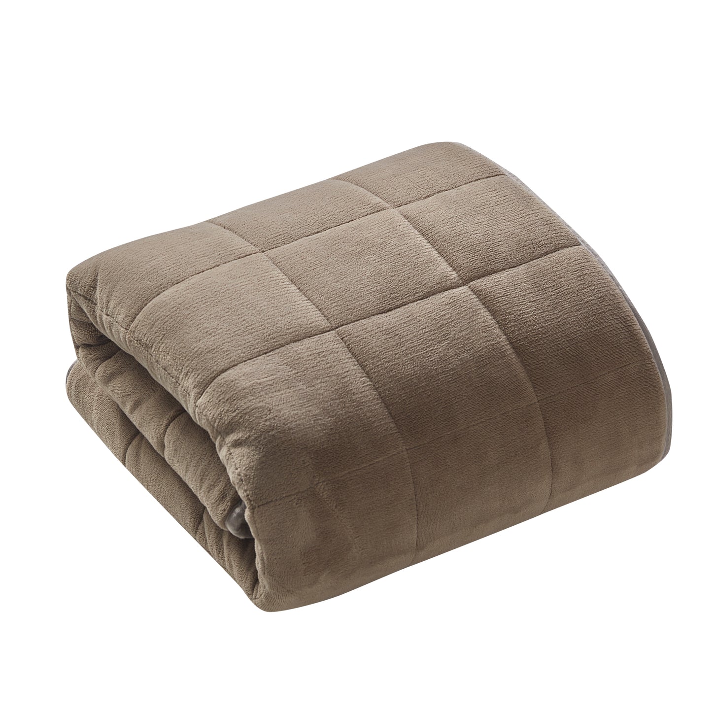 Weighted Blanket with Premium Glass Beads 10lbs - Taupe