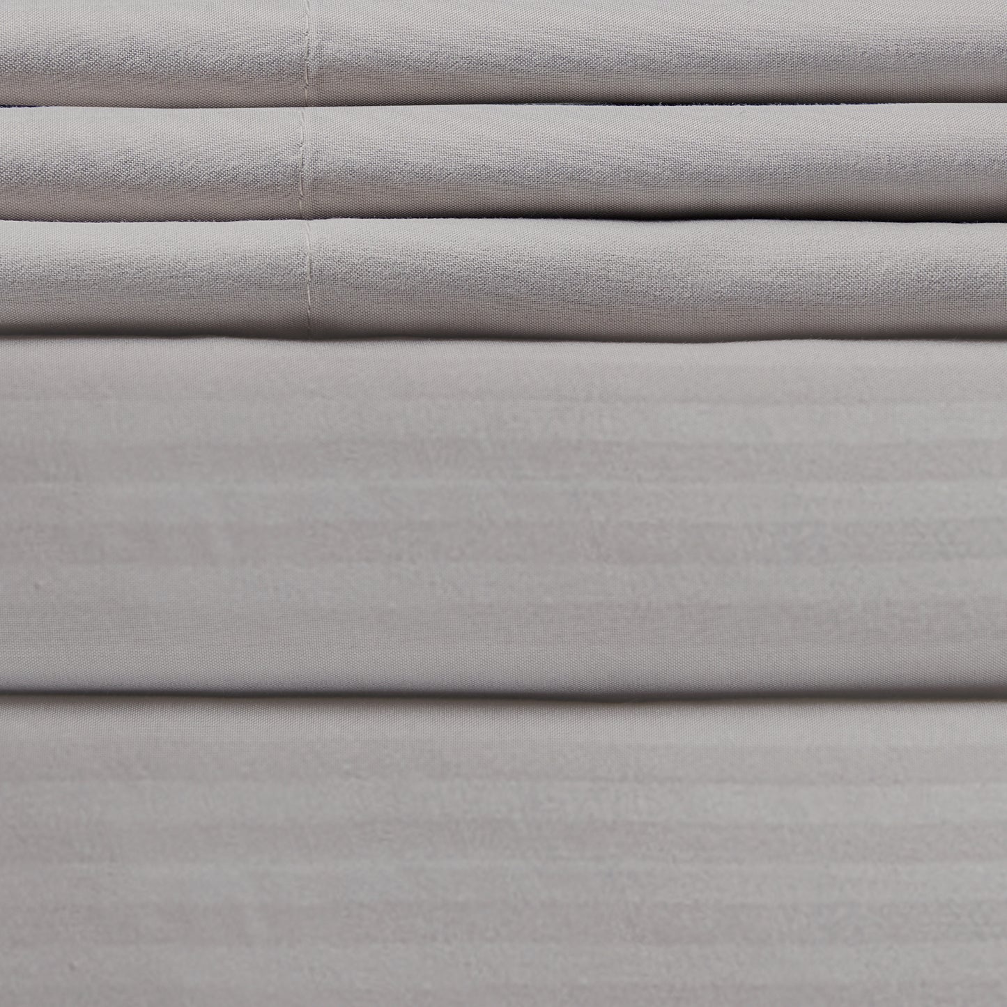 4-Piece Dobby Stripe Border Sheet Set - Sky Gray
