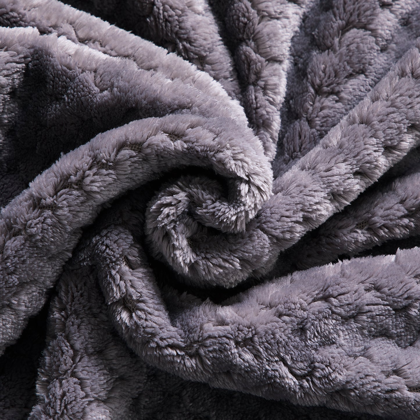 500 Series Classic Textured Oversized Throw - Gray
