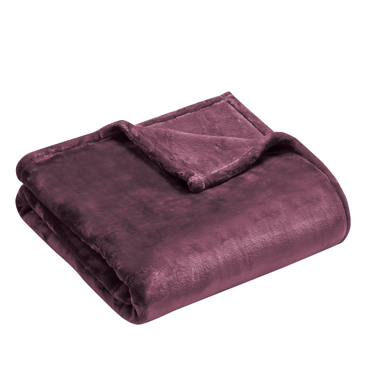 500 Series Heavy Solid Velvet Oversized Throw - Merlot