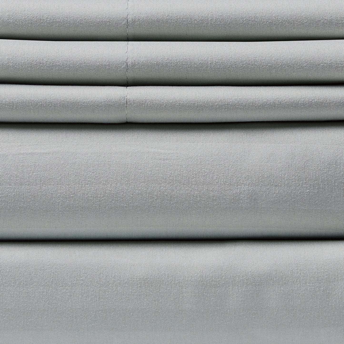 4-Piece Dobby Stripe Border Sheet Set - Pumice Stone