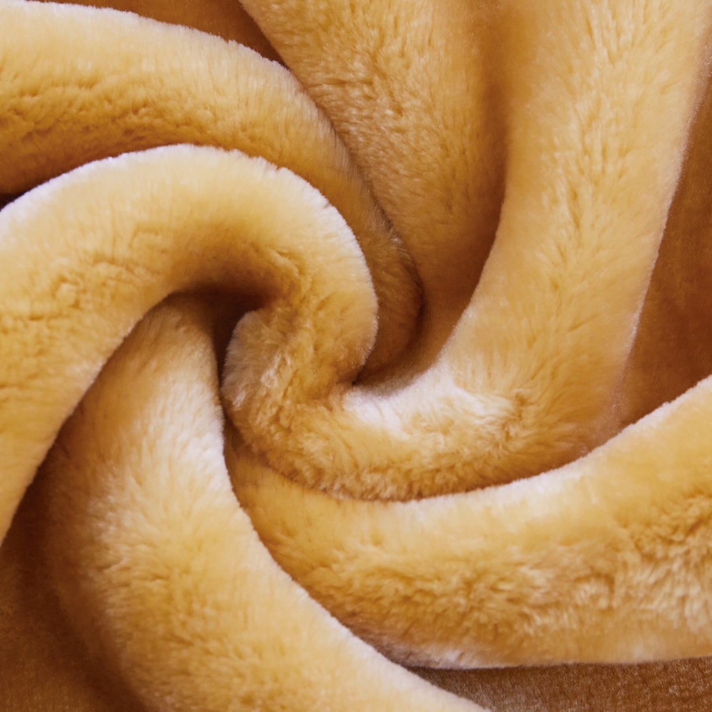 500 Series Heavy Solid Velvet Oversized Throw - Mustard