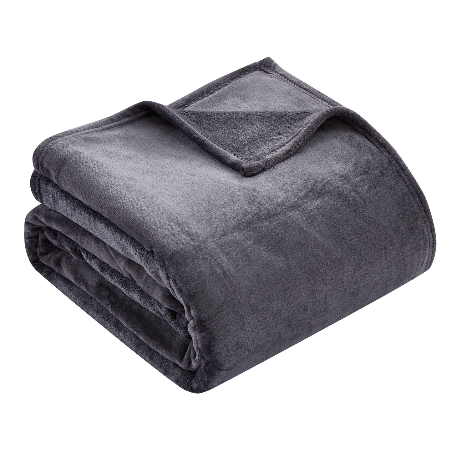 400 Series Solid Plush Blanket - Iron