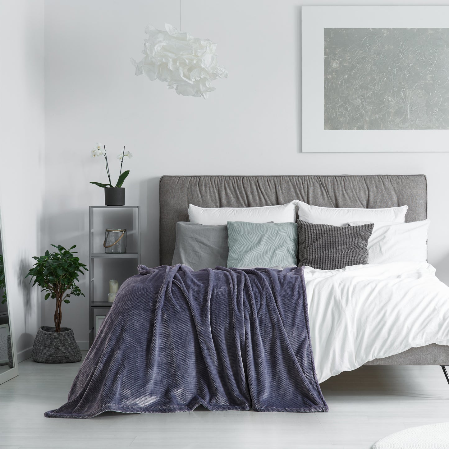 500 Series Micro Textured Oversized Throw - Slate