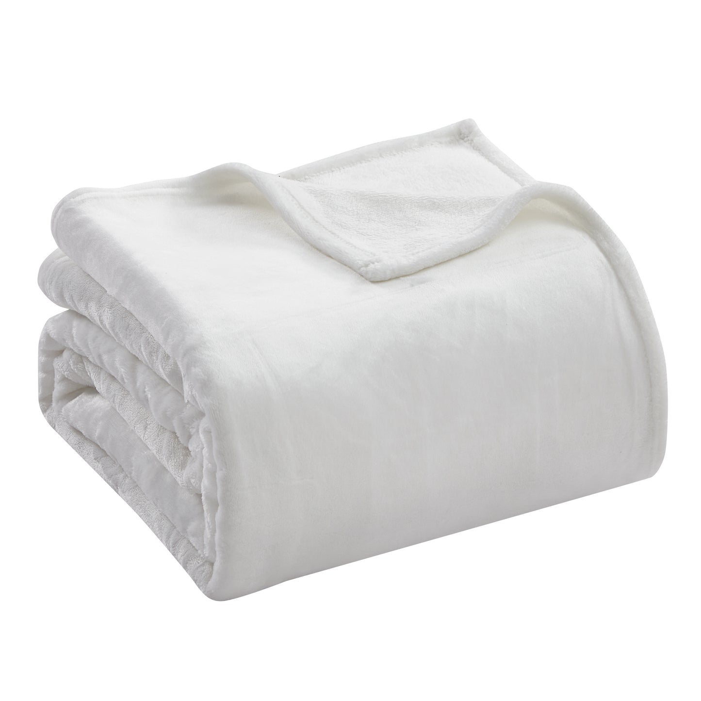 400 Series Solid Plush Blanket - Ivory