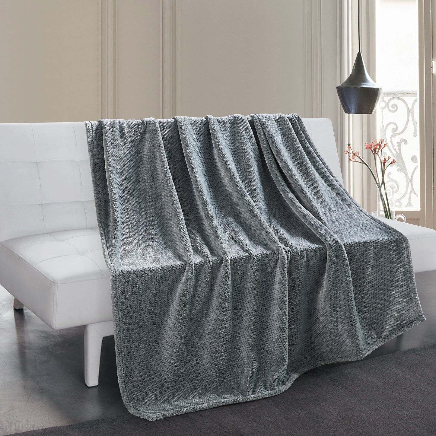 500 Series Micro Textured Oversized Throw - Mineral