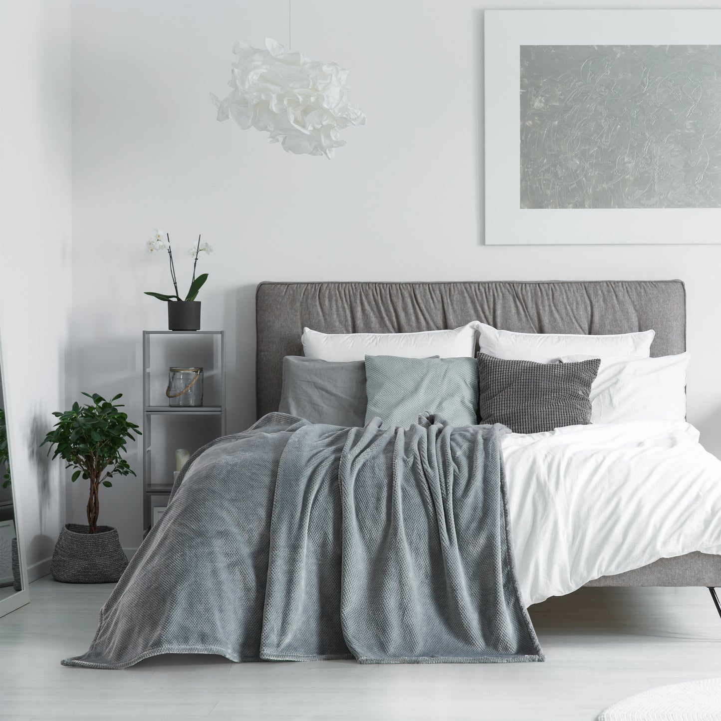500 Series Micro Textured Oversized Throw - Mineral