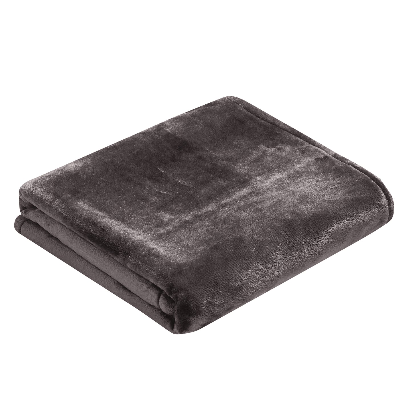 500 Series Heavy Solid Velvet Oversized Throw - Gray