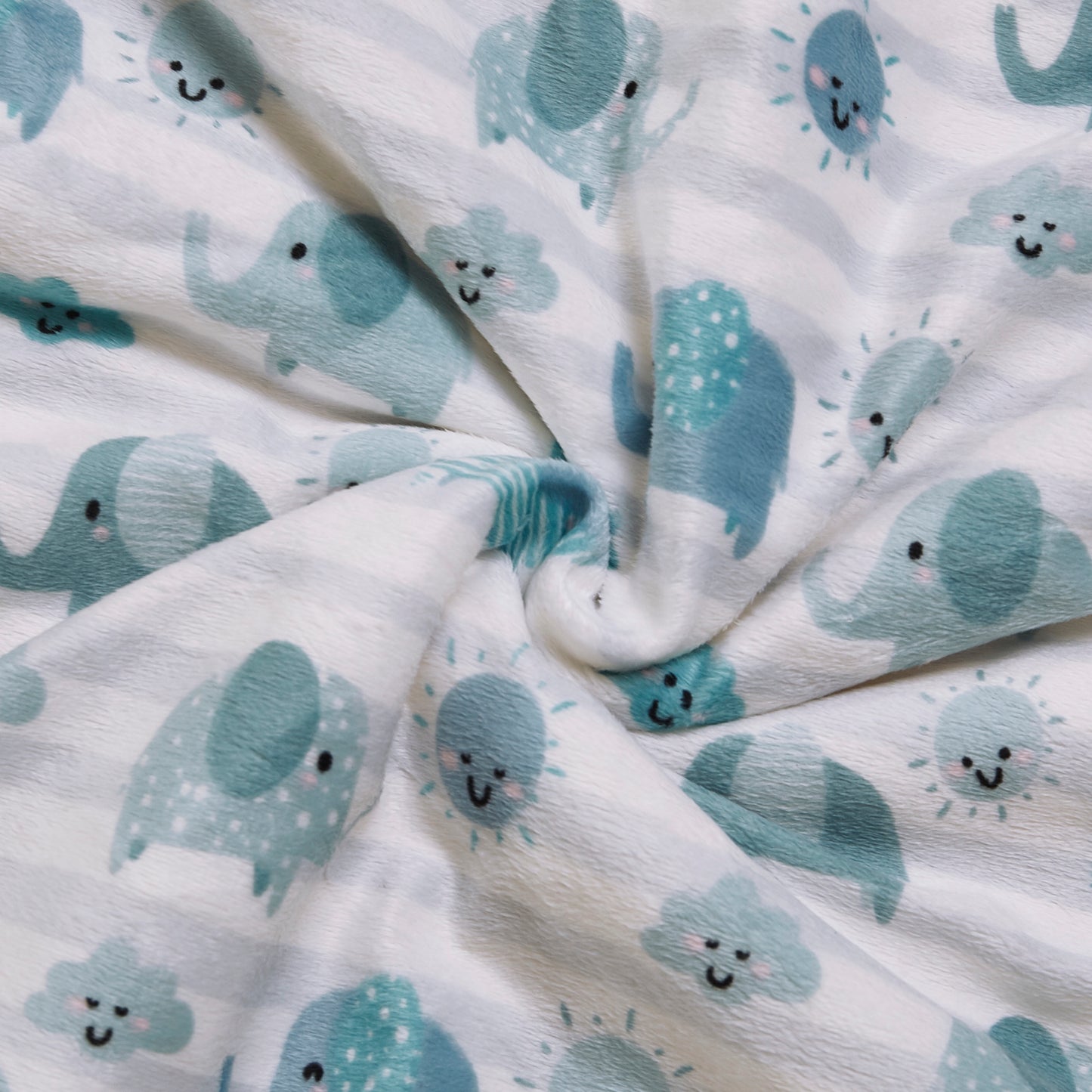 Mon Lapin by Thesis Print Mink Baby Blanket - Elephant