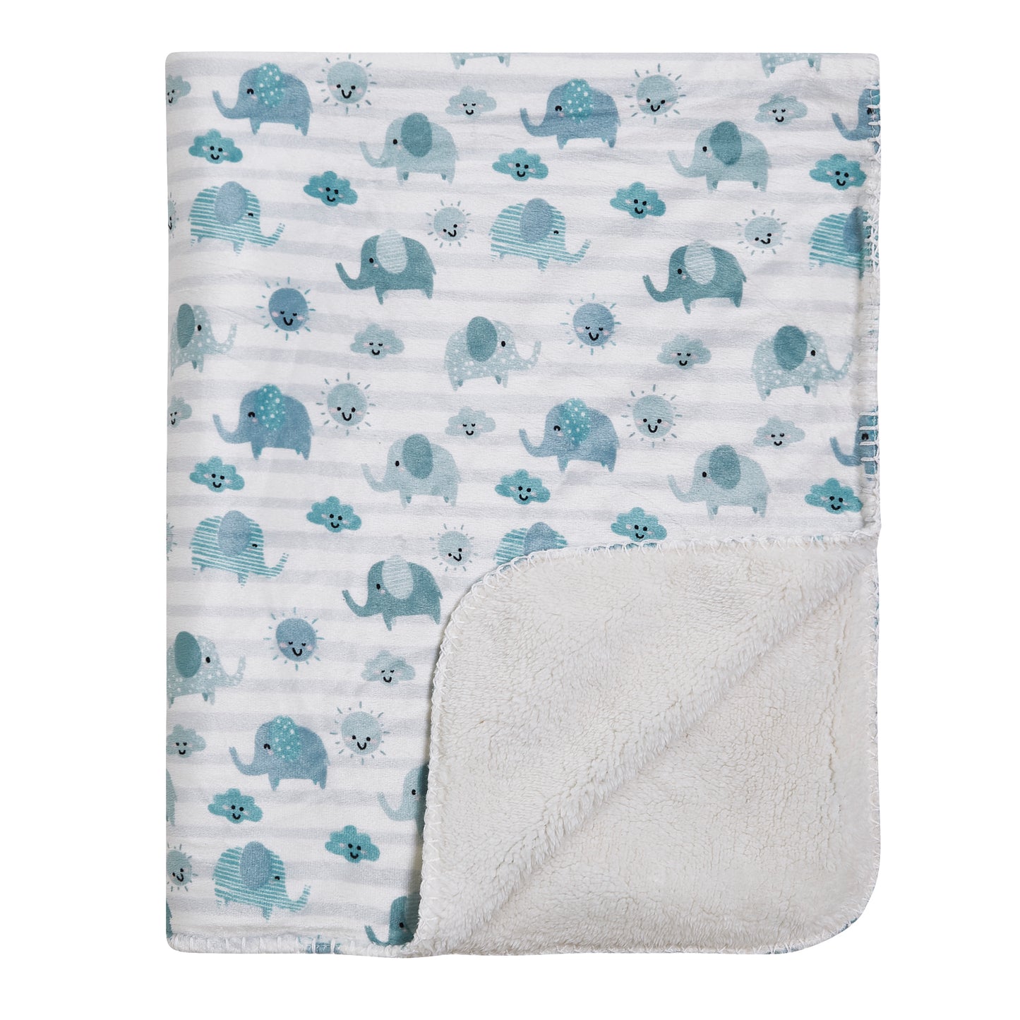 Mon Lapin by Thesis Print Mink Baby Blanket - Elephant