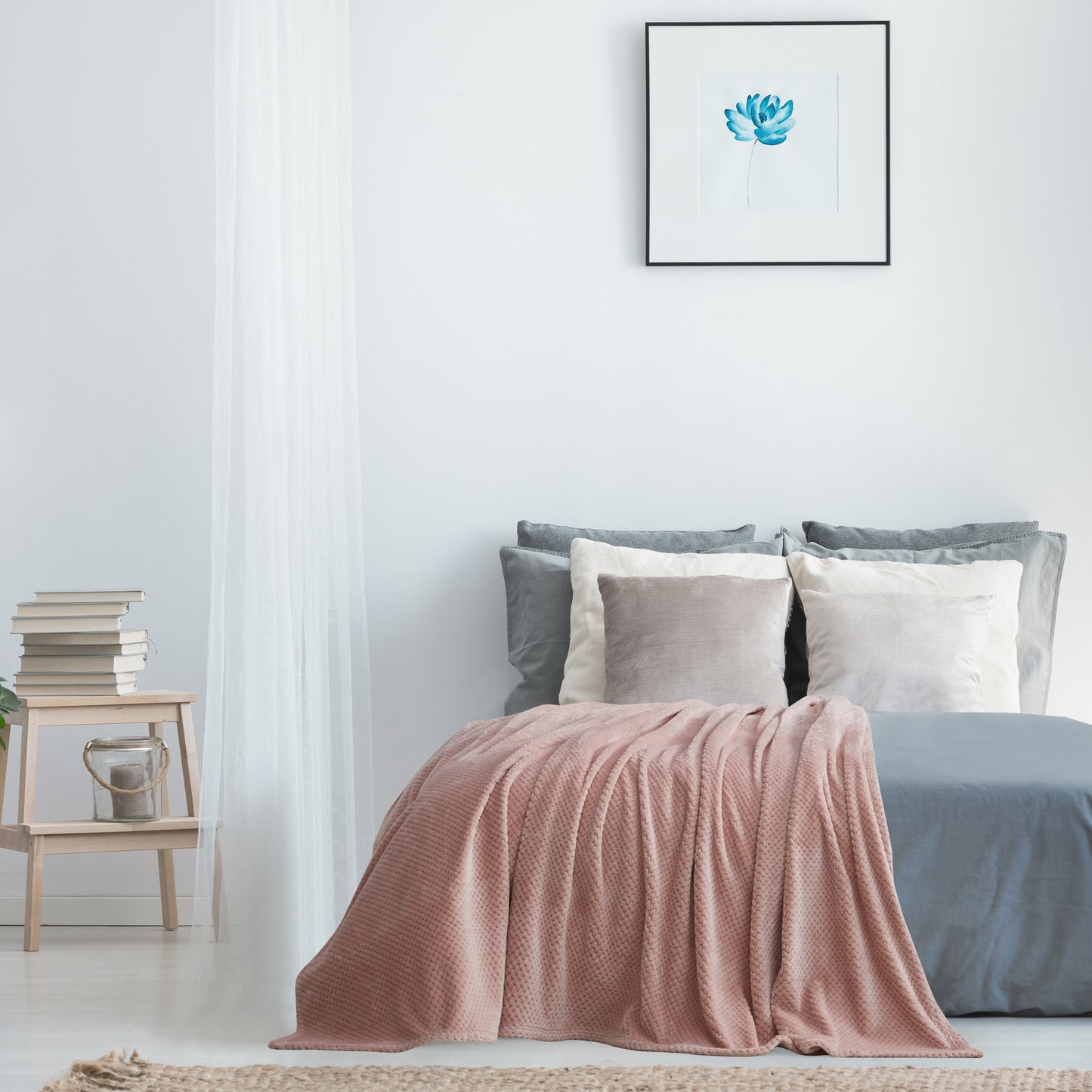 350 Series Classic Textured Blanket - Blush