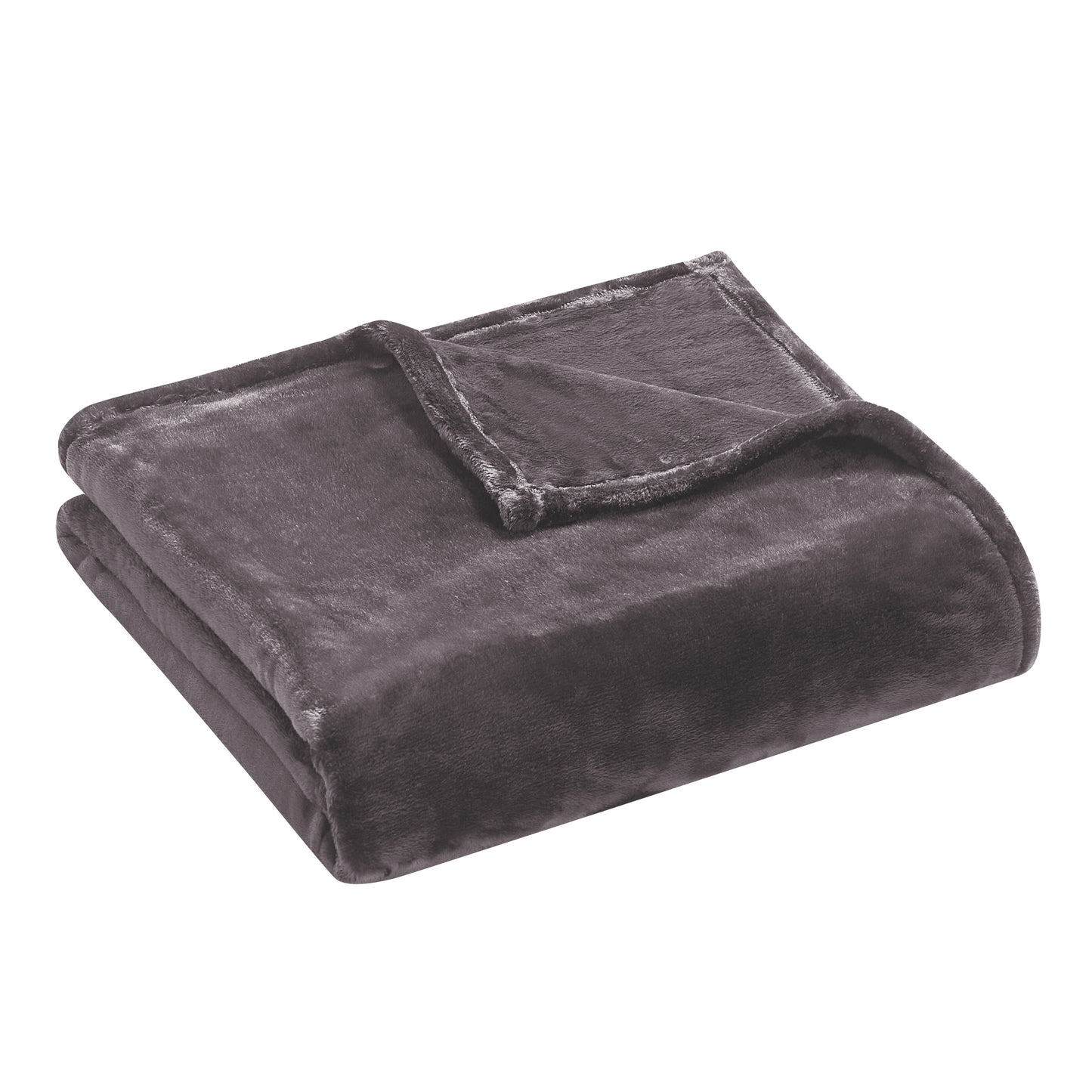 500 Series Heavy Solid Velvet Oversized Throw - Gray