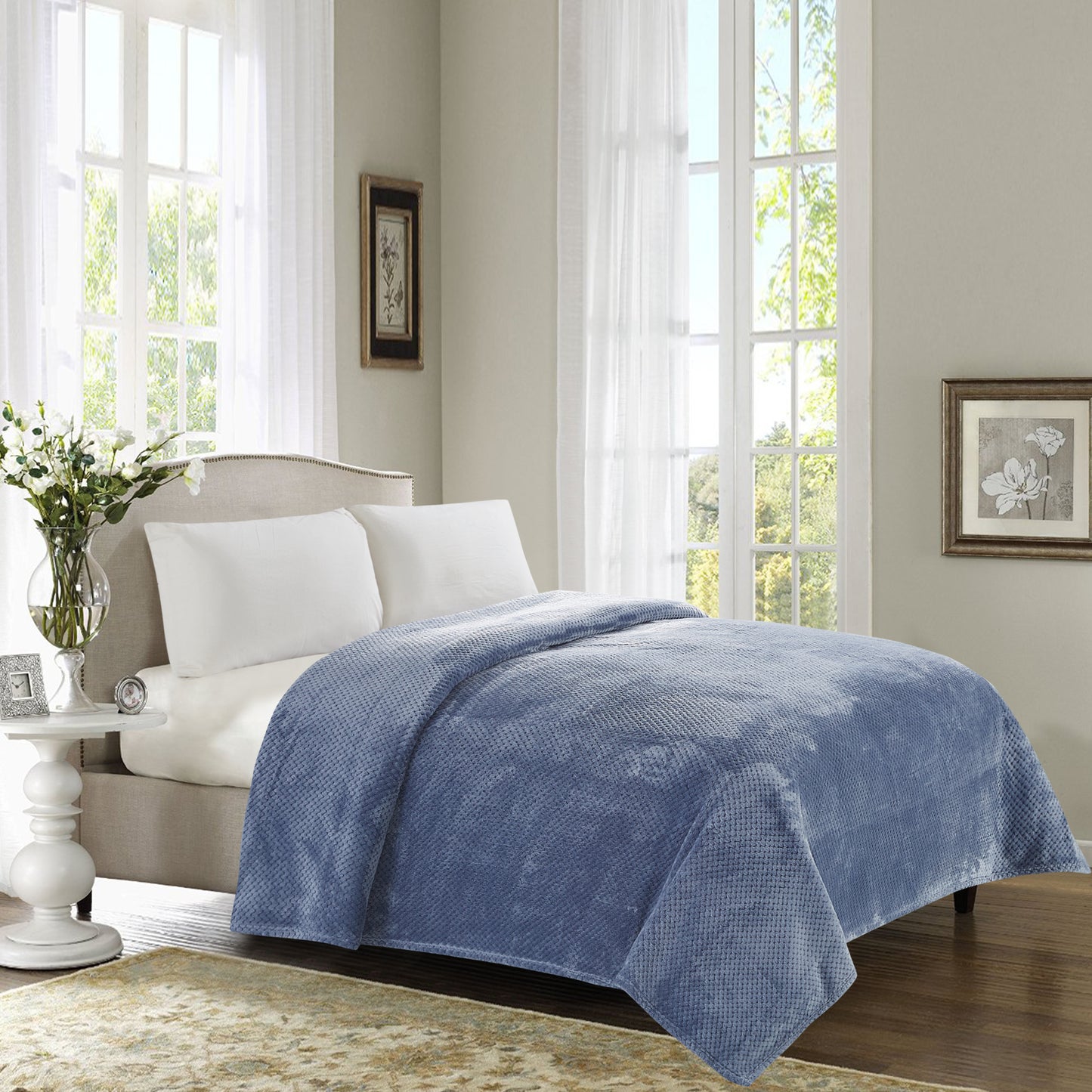 350 Series Classic Textured Blanket - Slate