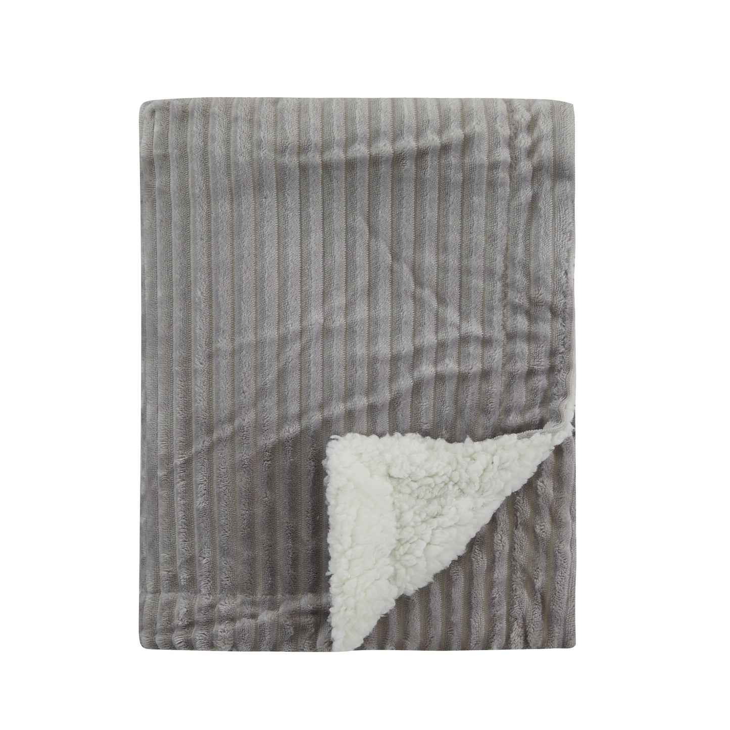 Mon Lapin by Thesis Textured Corduroy Embossed Baby Blanket - Silver