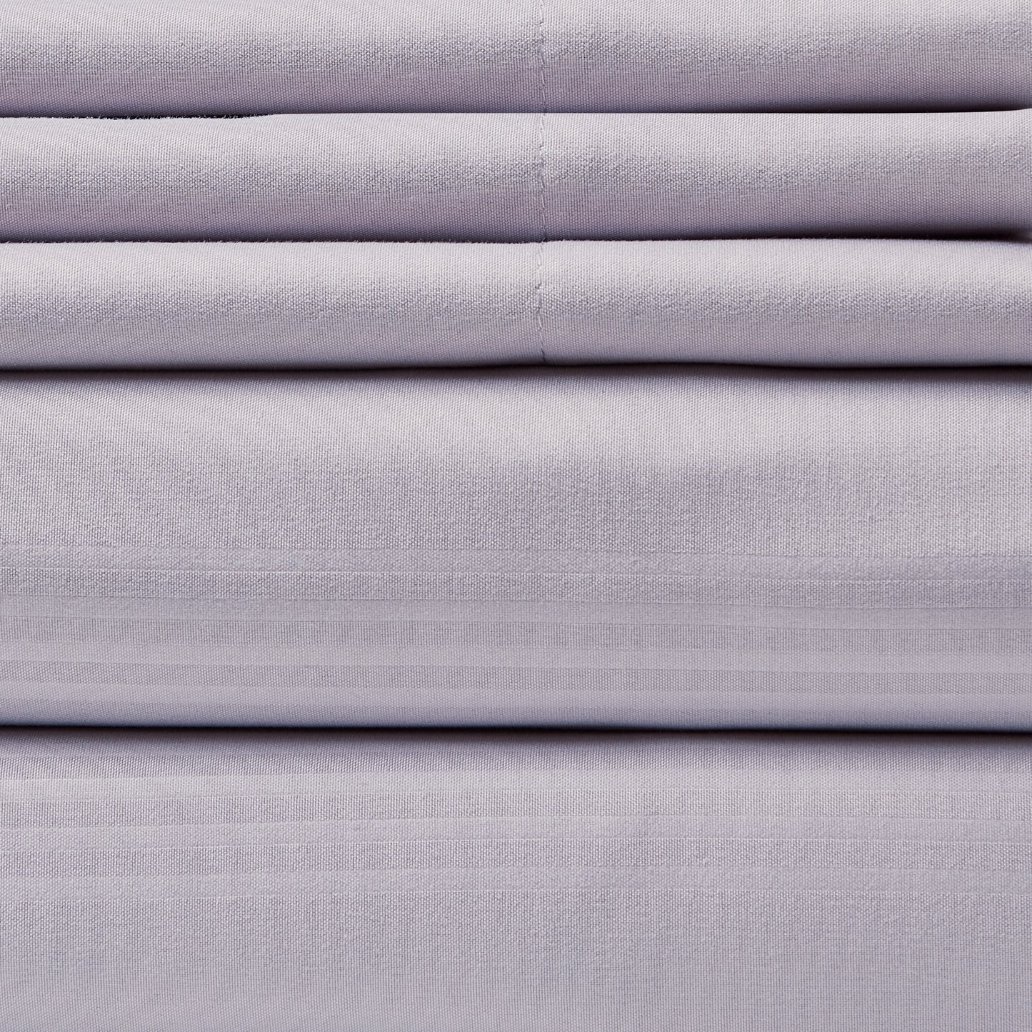 4-Piece Classic Stripe Border Sheet Set - Lilac