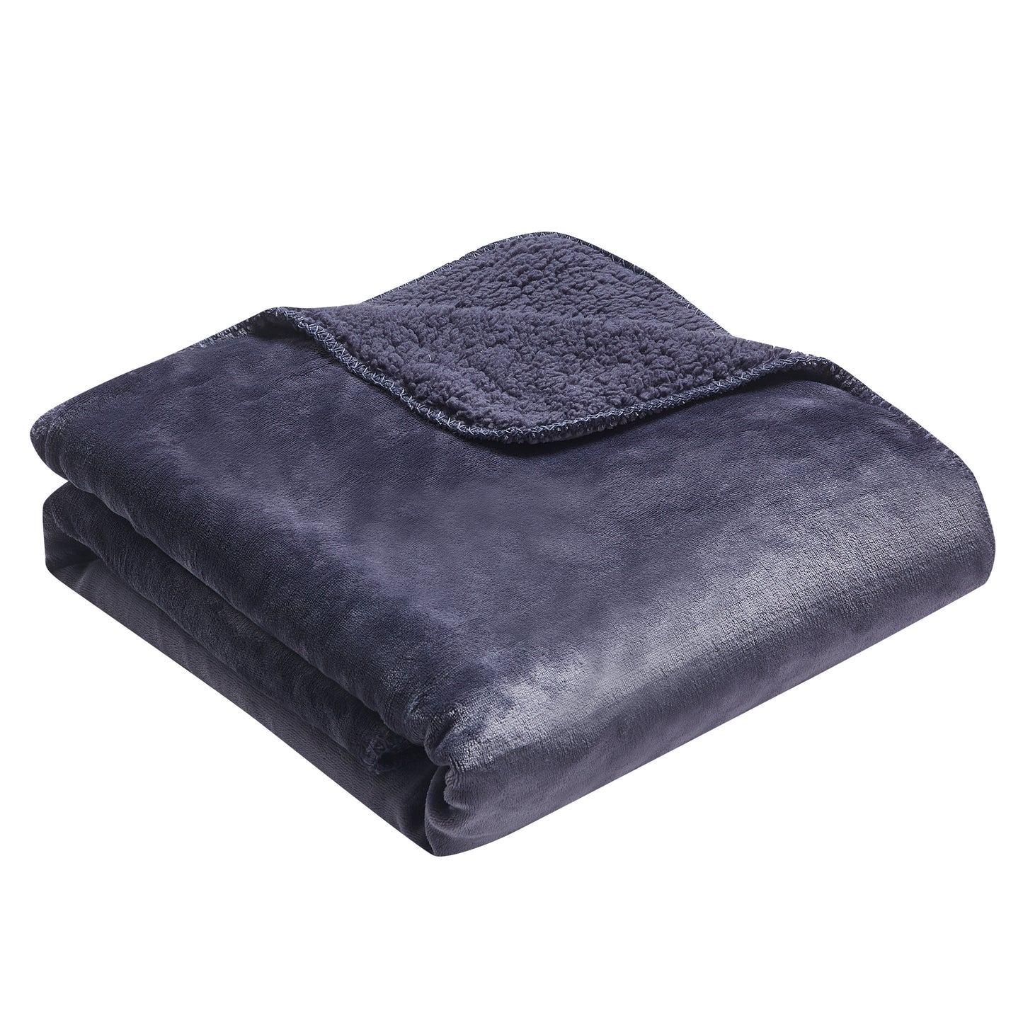 Solid Berber Velvet Oversized Throw - Midnight