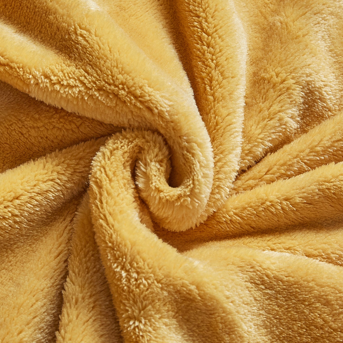 400 Series Solid Plush Blanket - Mustard