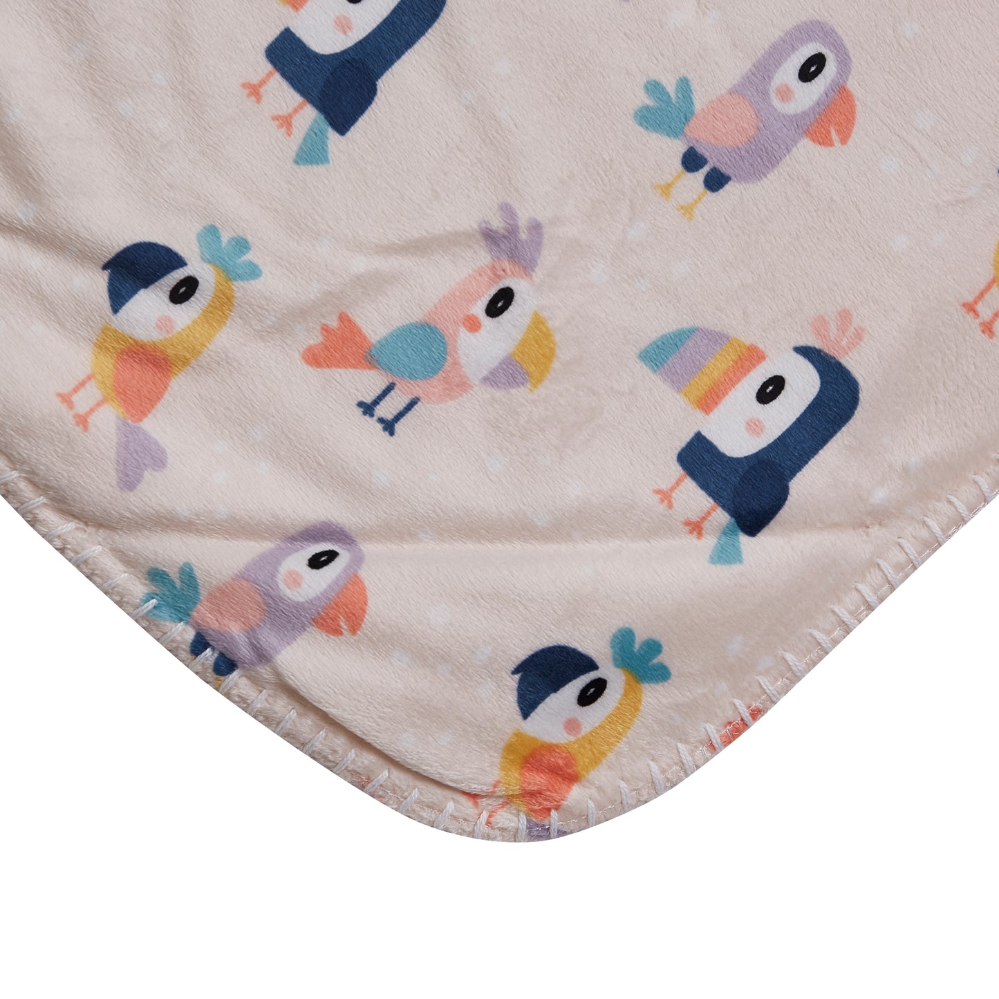 Mon Lapin by Thesis Print Mink Baby Blanket - Peacock