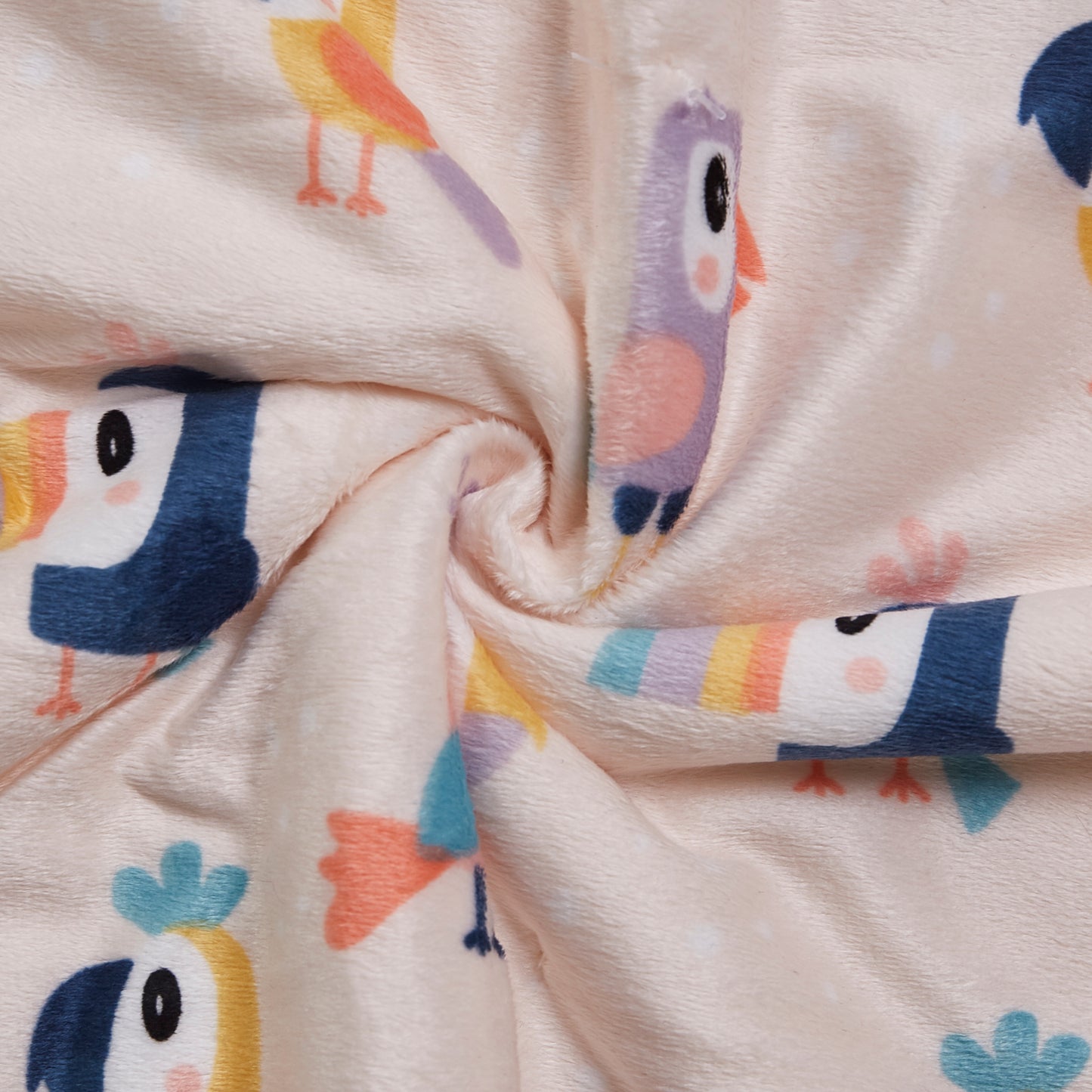 Mon Lapin by Thesis Print Mink Baby Blanket - Peacock