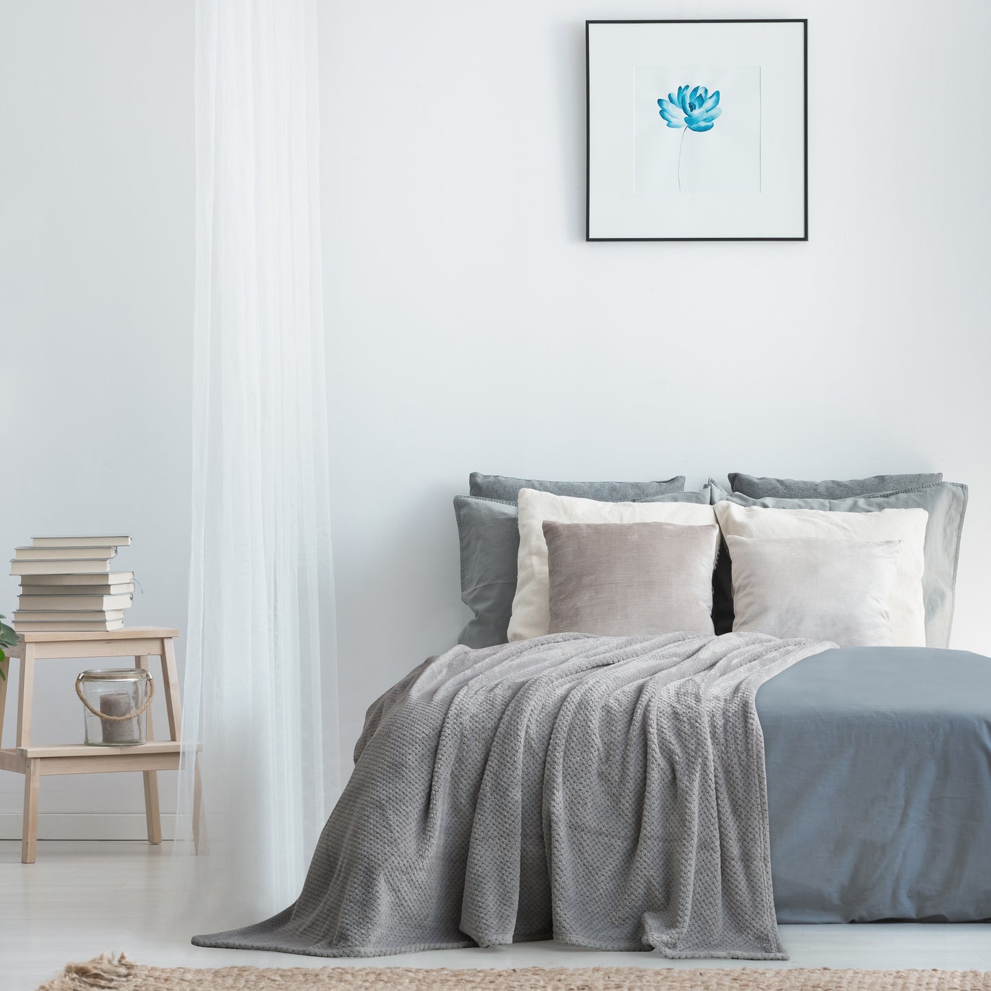 350 Series Classic Textured Blanket - Silver