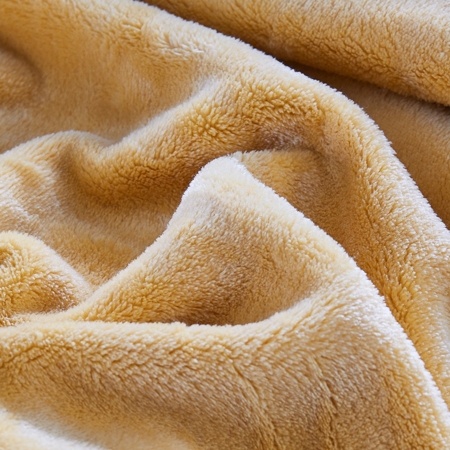 400 Series Solid Plush Blanket - Mustard