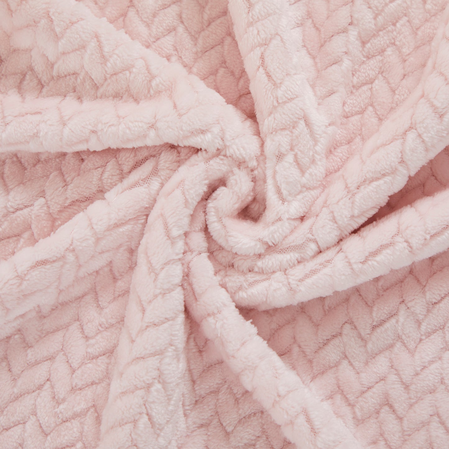 Mon Lapin by Thesis Textured Weave Embossed Baby Blanket - Rose