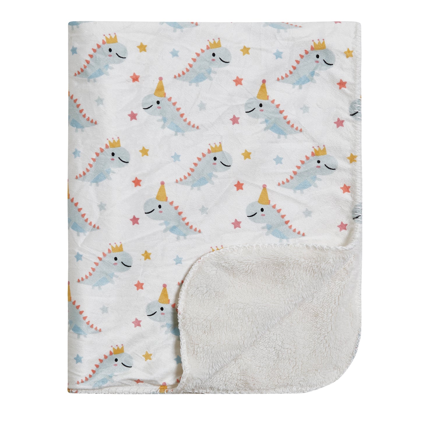 Mon Lapin by Thesis Print Mink Baby Blanket - Dinosaur