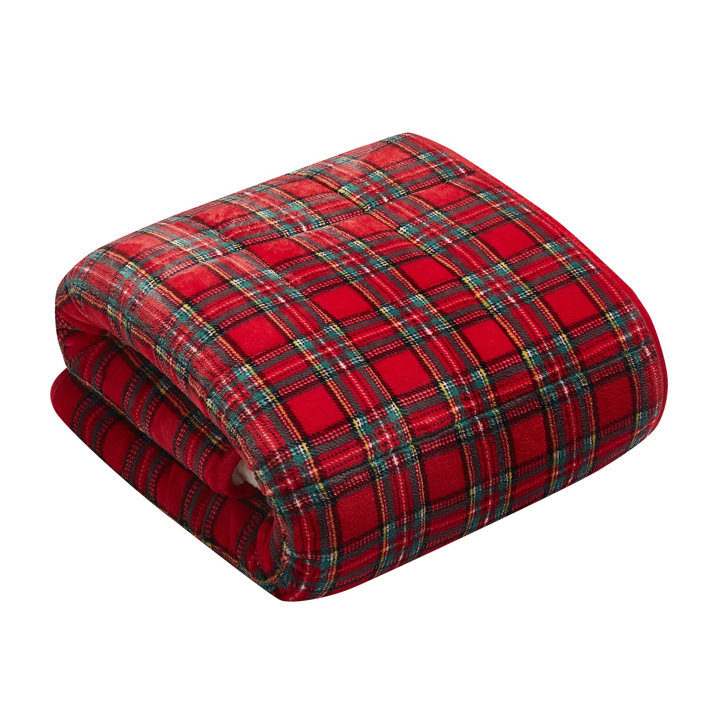 Weighted Blanket with Premium Glass Beads 10lbs - Plaid Red