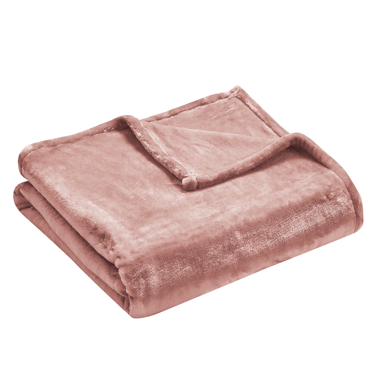 500 Series Heavy Solid Velvet Oversized Throw - Blush