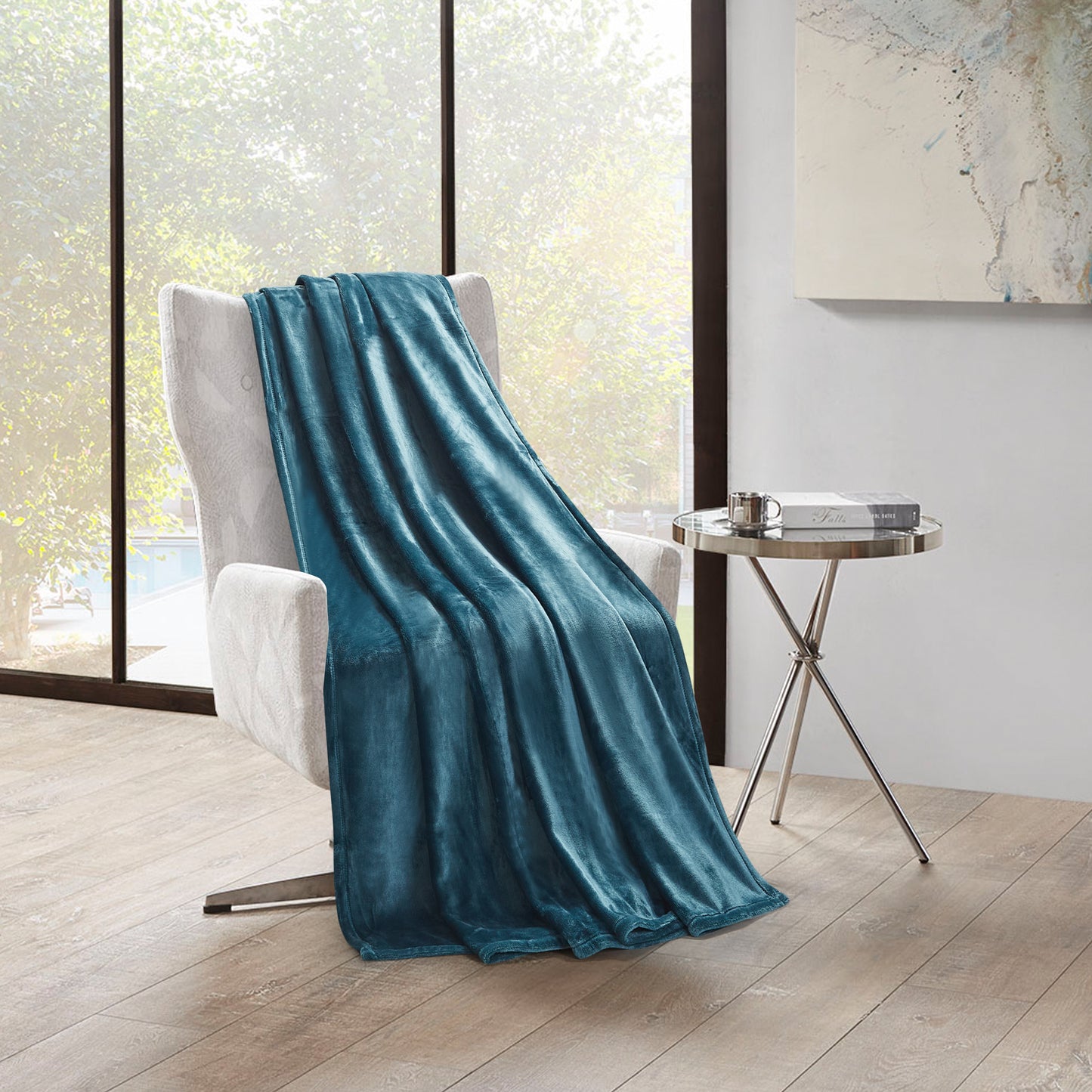 400 Series Solid Plush Blanket - Teal