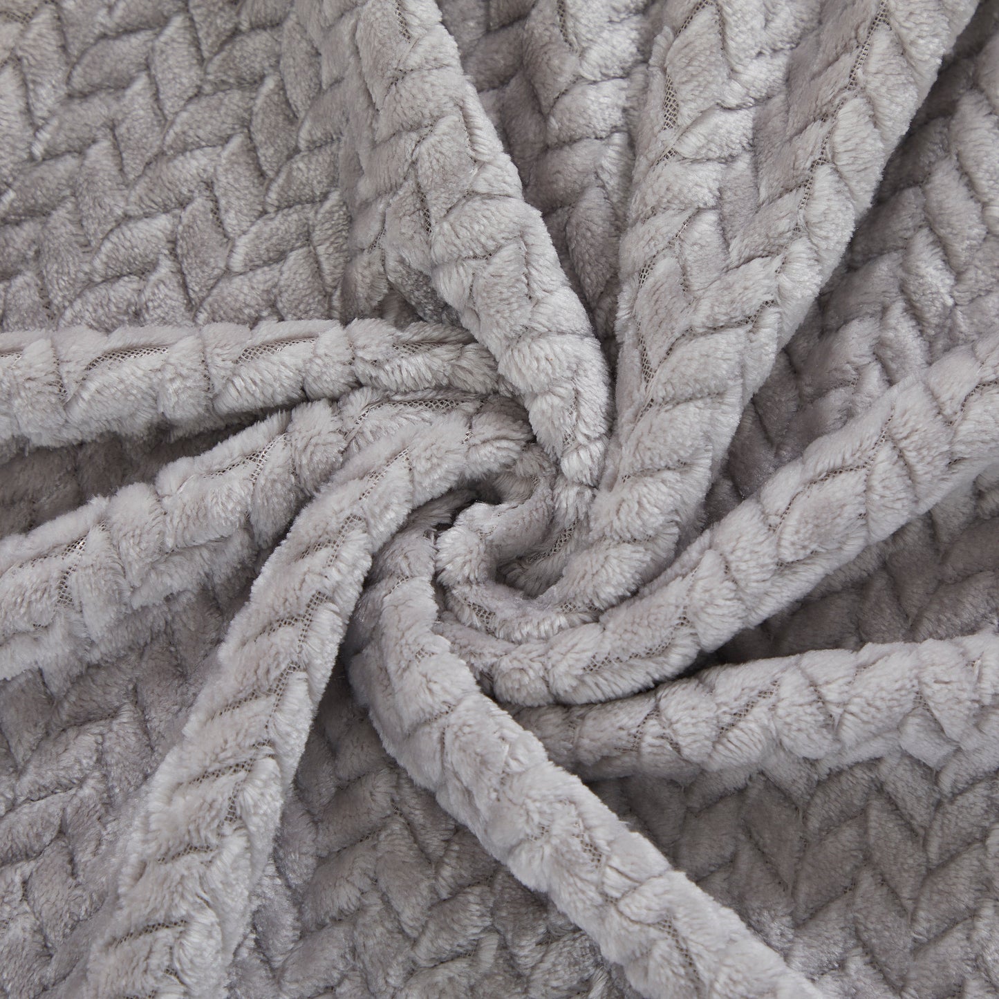 Mon Lapin by Thesis Textured Weave Embossed Baby Blanket - Silver