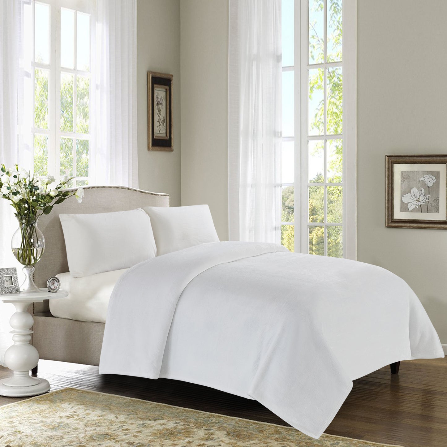 500 Series Solid Ultra Plush Blanket - Ivory