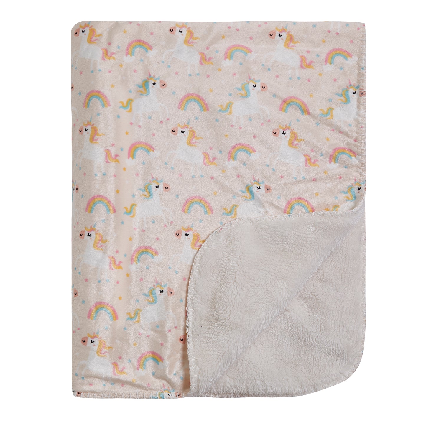 Mon Lapin by Thesis Print Mink Baby Blanket - Rainbow