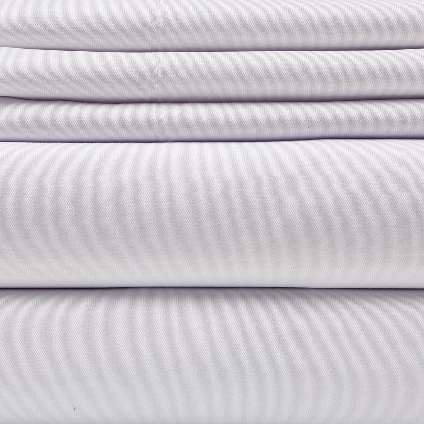 4-Piece Dobby Stripe Border Sheet Set - Bright White