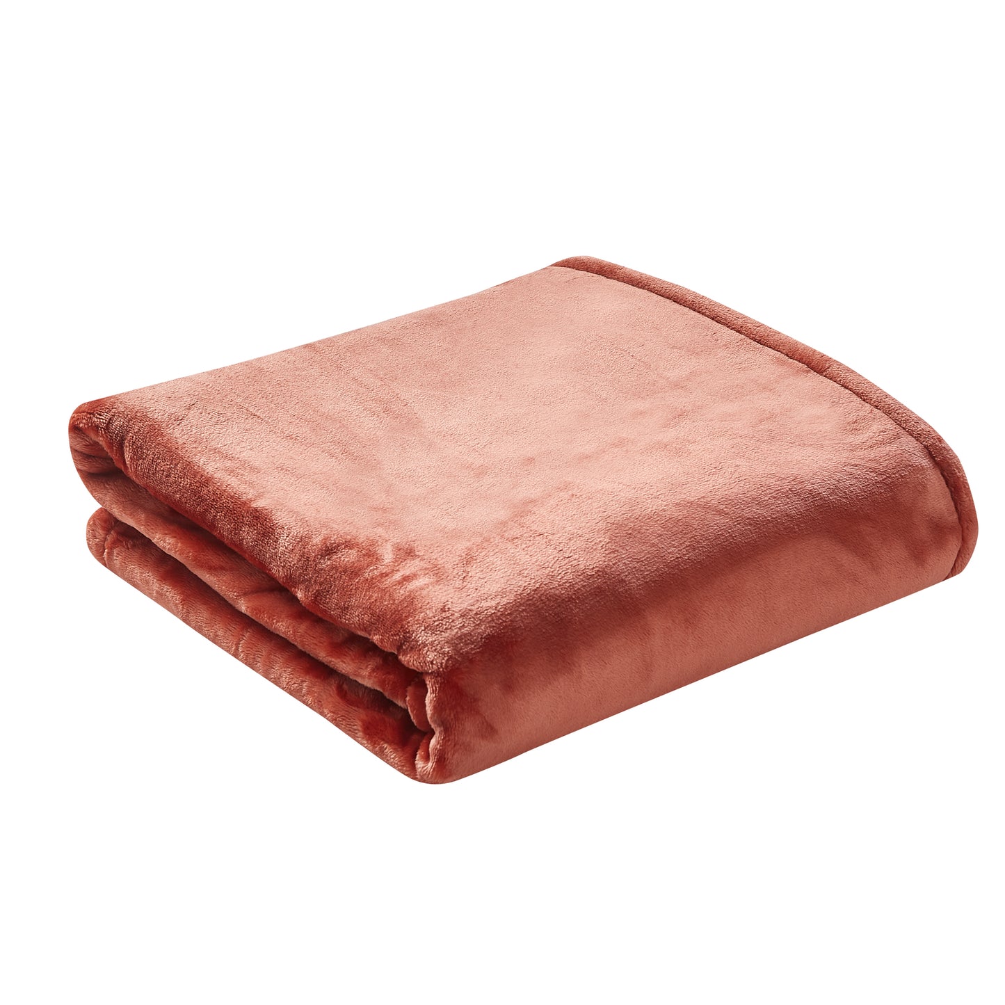500 Series Heavy Solid Velvet Oversized Throw - Burnt Russet