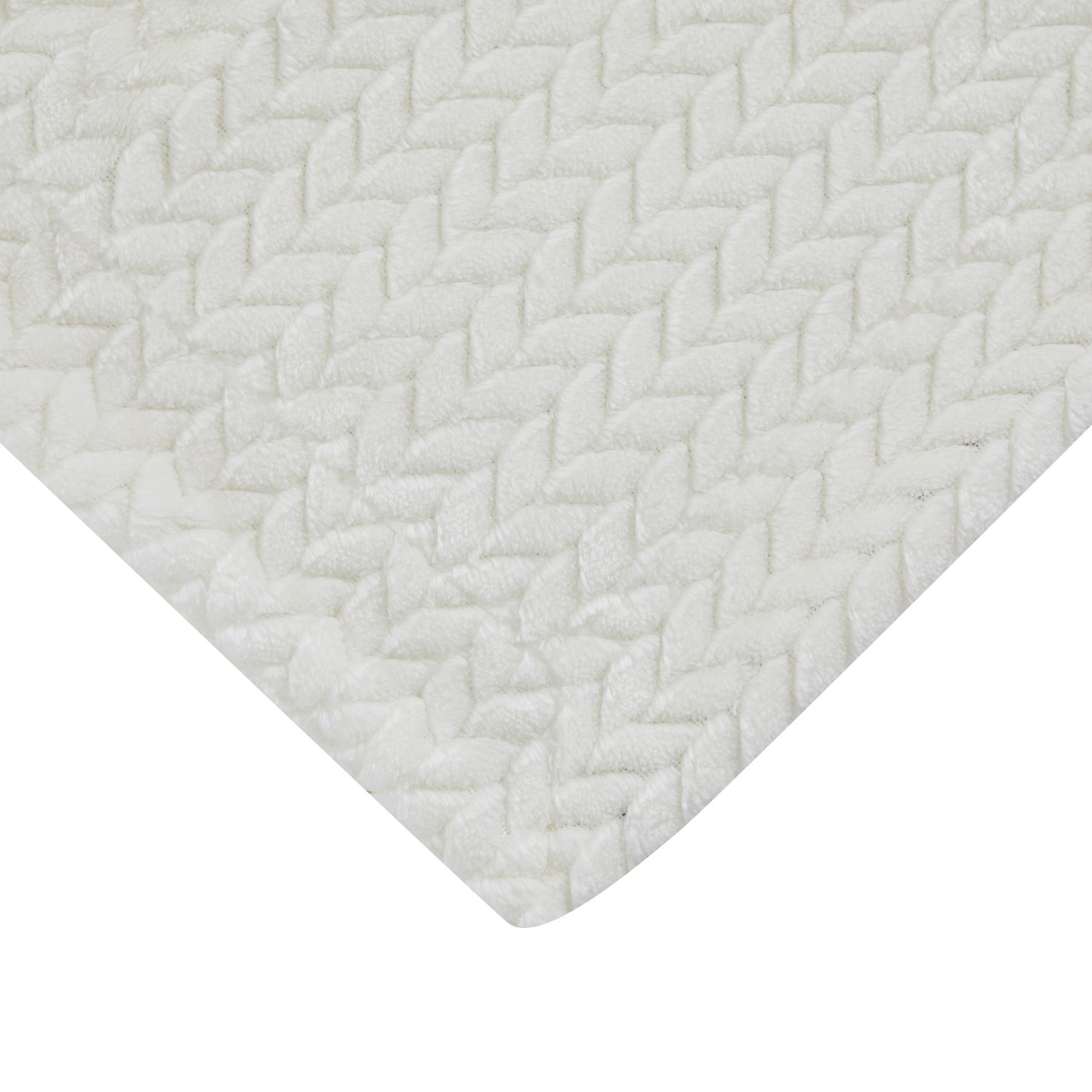 Mon Lapin by Thesis Textured Weave Embossed Baby Blanket - Ivory