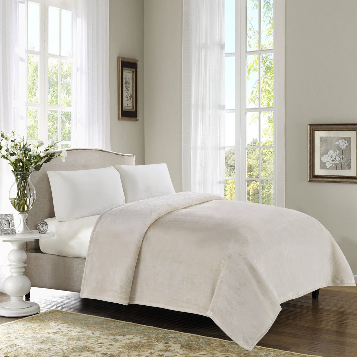 500 Series Solid Ultra Plush Blanket - Bisque