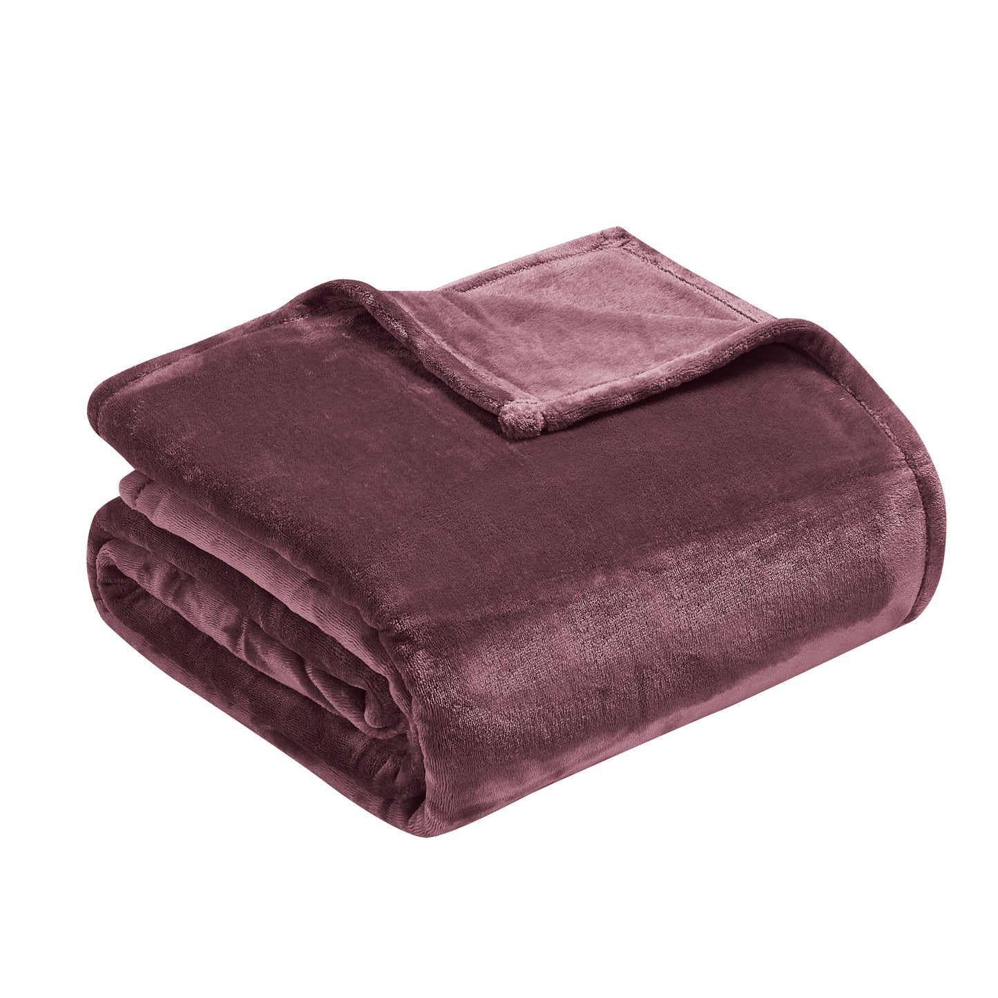 400 Series Solid Plush Blanket - Merlot