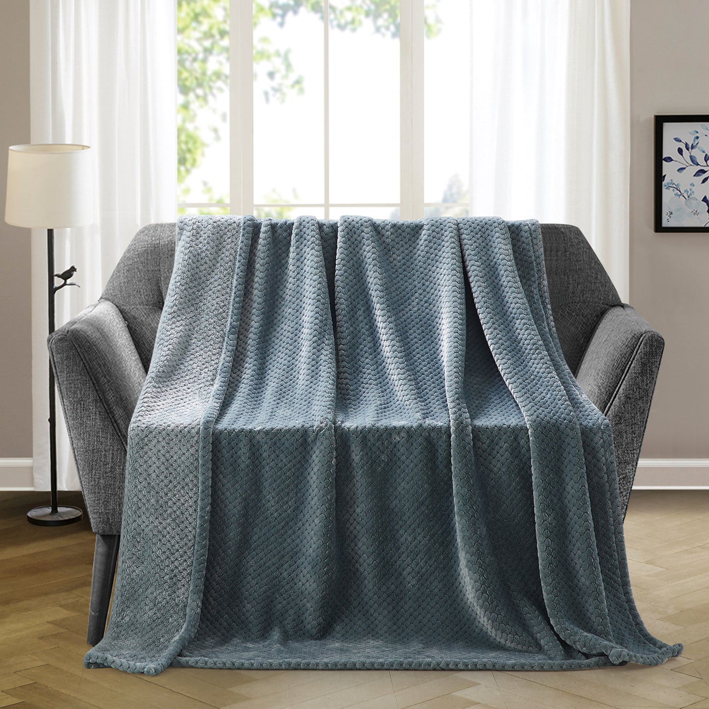 500 Series Classic Textured Oversized Throw - Mineral
