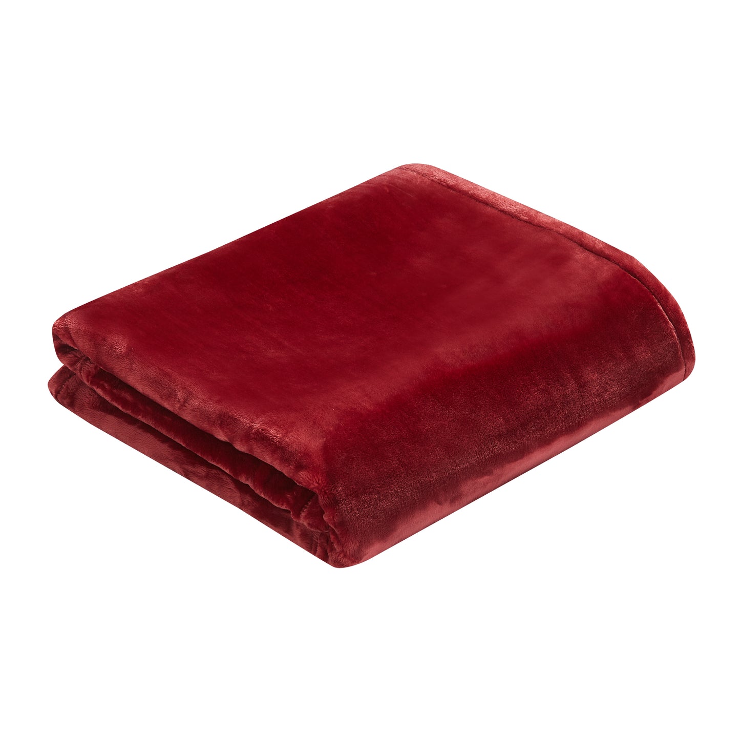 500 Series Heavy Solid Velvet Oversized Throw - Red