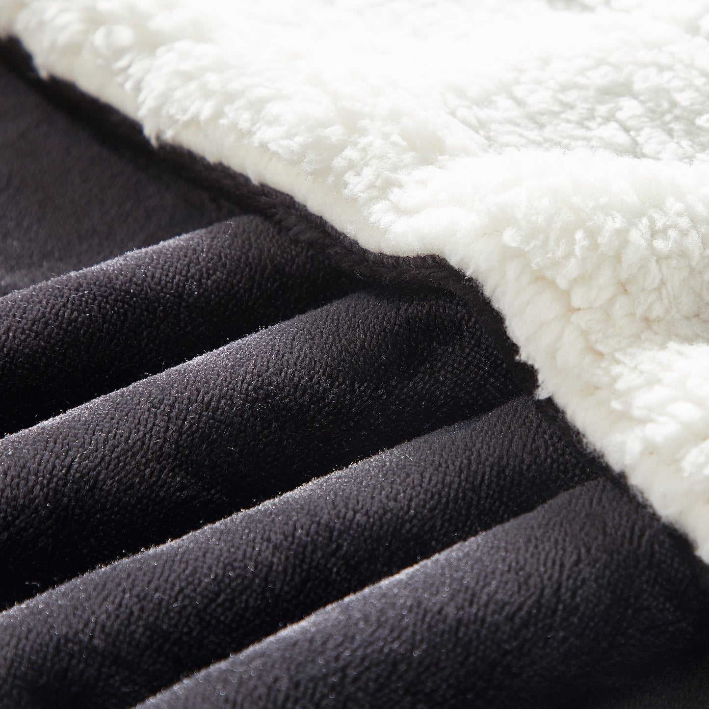 Classic Sherpa Throw - Black