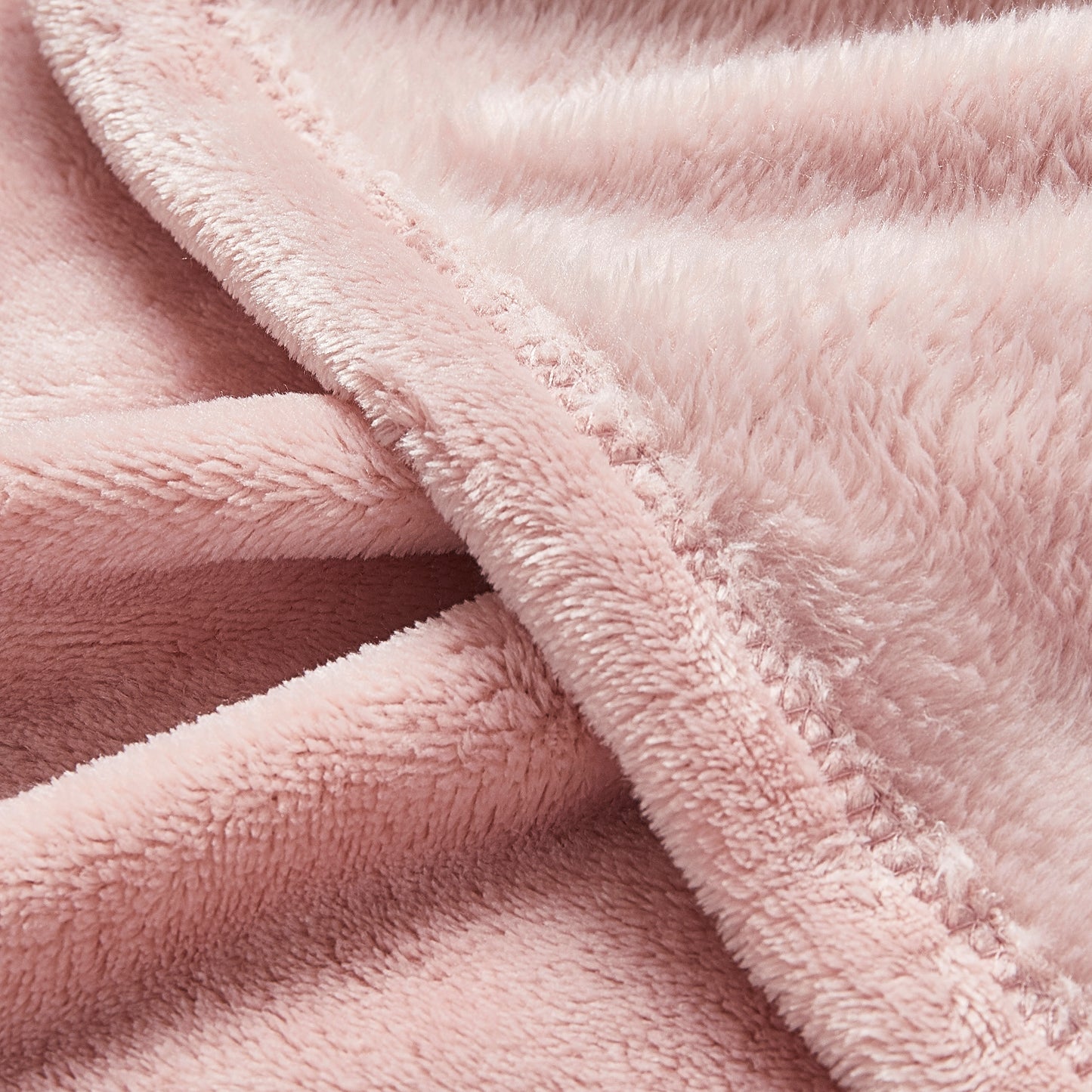 Classic Solid Fleece Throw - Blush