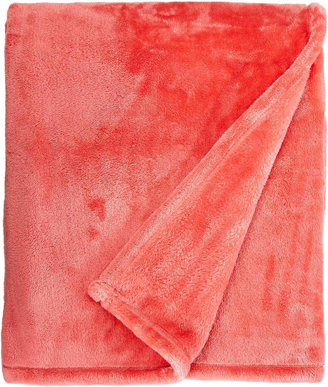 Thesis Cashmere Plush Throw - Coral