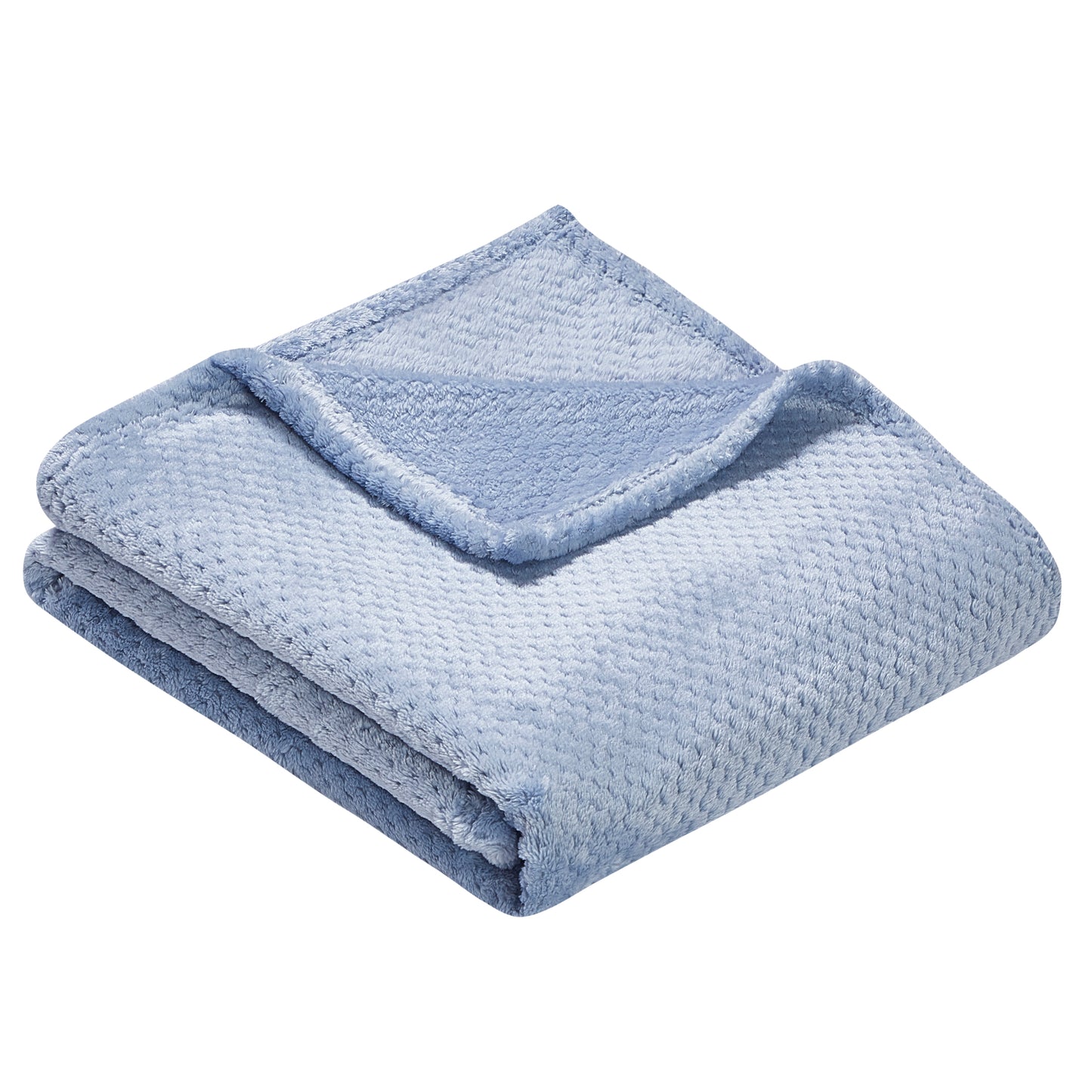 Classic Textured Fleece Throw - Chambray