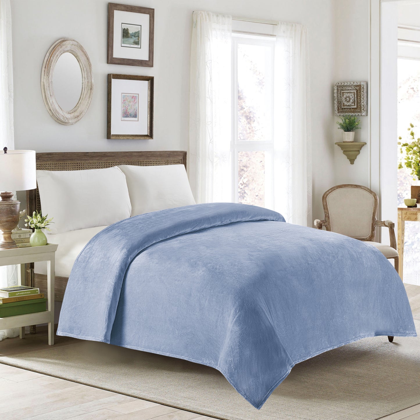 Classic Solid Fleece Blanket - Chambray