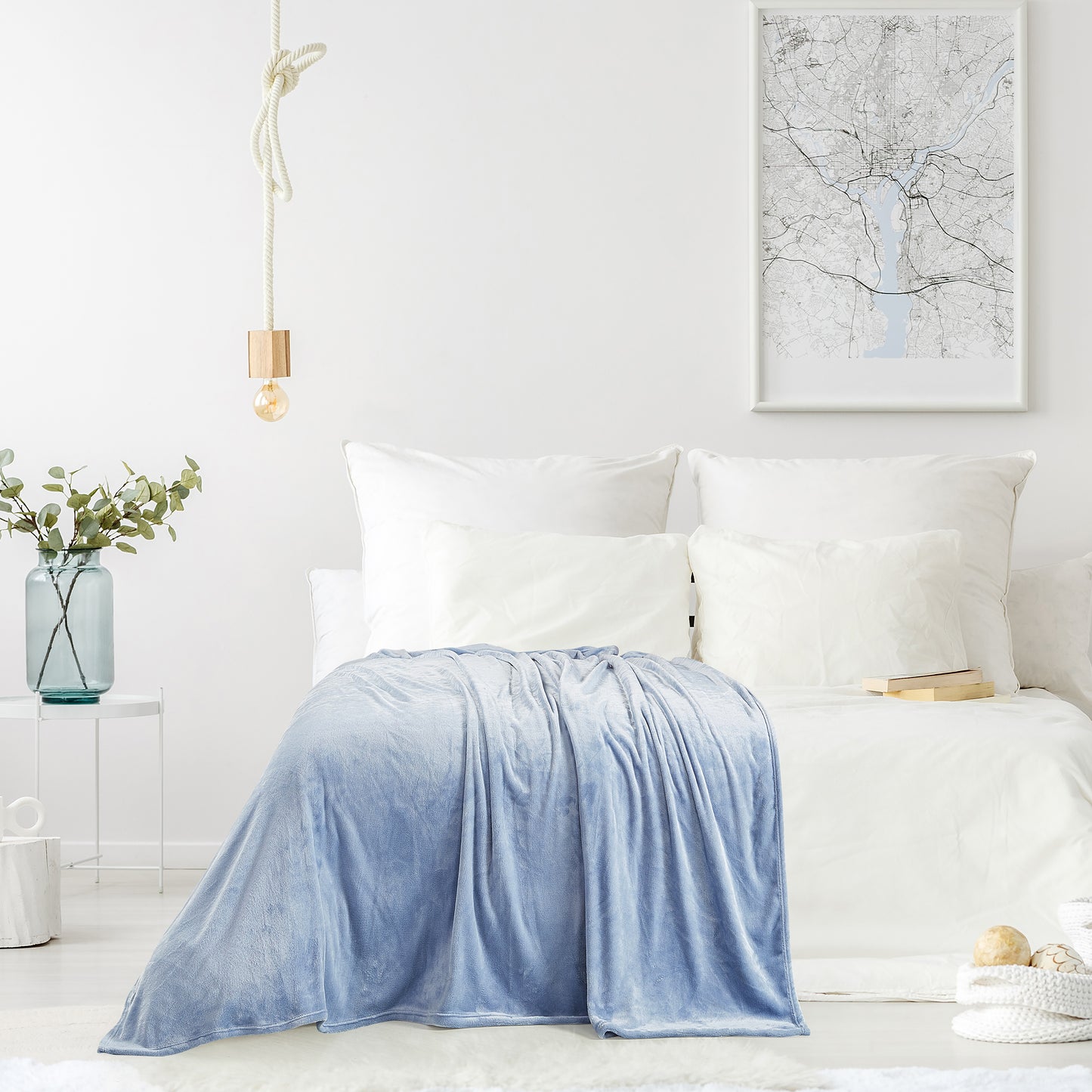Classic Solid Fleece Blanket - Chambray