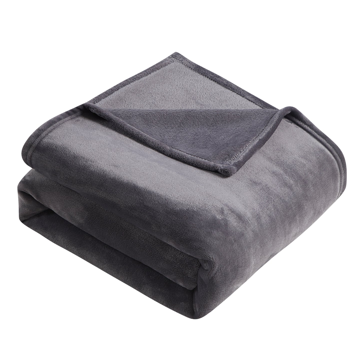Classic Solid Fleece Blanket - Charcoal