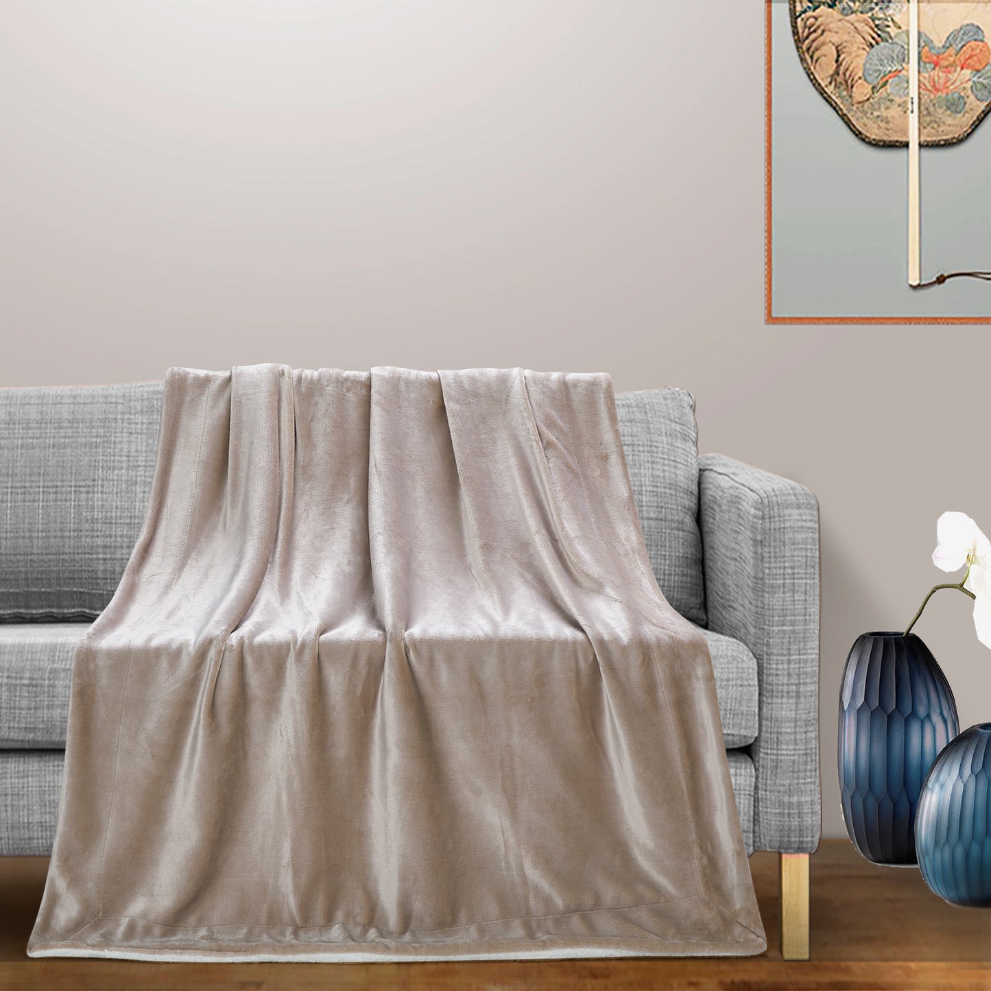 Classic Sherpa Throw - Linen
